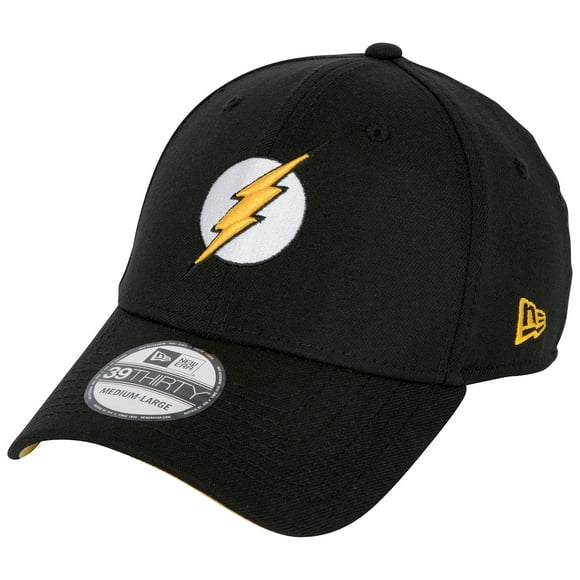 The Flash Logo DC Comics Coloris Noir Nouvelle Ère 39Thirty Tuque Ajustée-Petit/moyen