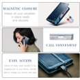 thumbnail image 3 of Leather Case for Samsung Galaxy A13 Card Slot Folio Flip Wallet Case for Samsung Galaxy A13 Premium PU Magnetic Kickstand Cover Soft TPU Inner Case Blue, 3 of 14