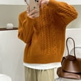 thumbnail image 3 of Winter Turtleneck Chunky Sweater Slouchy Loose Pullover Outerwear Warm Thick, 3 of 4