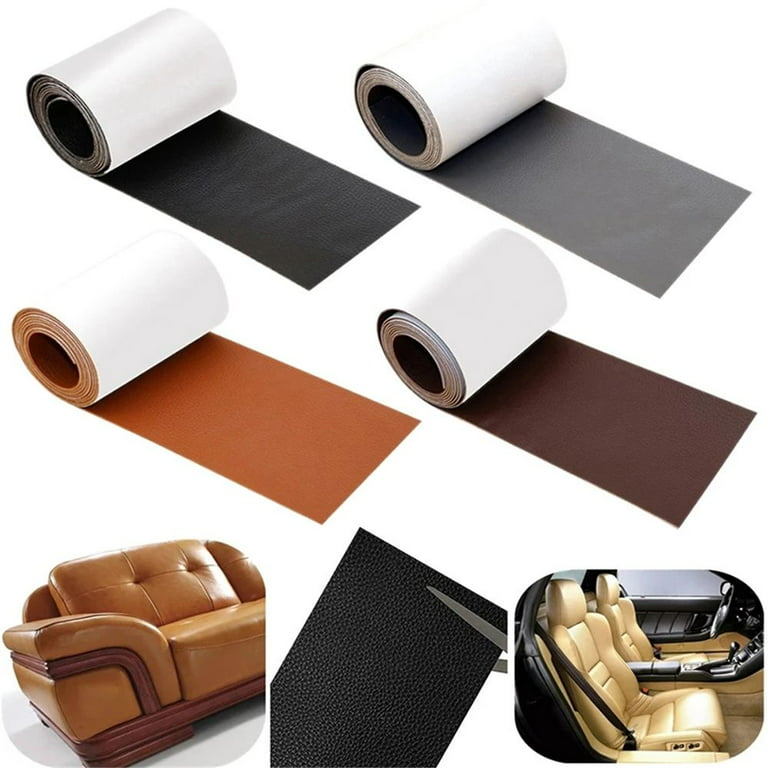  Printed Leather Repair Tape, Self-Adhesive Leather Repair Patch  for Couch Furniture Sofas Car Seats, Advanced PU Vinyl Leather Repair Kit  (Yellow Brown,150 * 140cm)