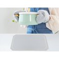 thumbnail image 5 of REGALWOVEN Placemats Set of 6 Leather Placemats for Kitchen Dining Table Decor Washable Heat Resistant Table Placemats Wipeable Table Mat Green+Gray 18*12in, 5 of 7