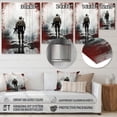 thumbnail image 4 of Designart "Military Honor and Courage US soldier II In Black and Red"Military Metal Wall Art Black Global Office Room Wall Art, 4 of 6