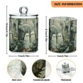 thumbnail image 5 of Yayeee 2 Pack Qtip Holder Bathroom Cotton Swab Canister with Lid Clear Dispenser Set, Ghosts Playing in A Garden, 5 of 6