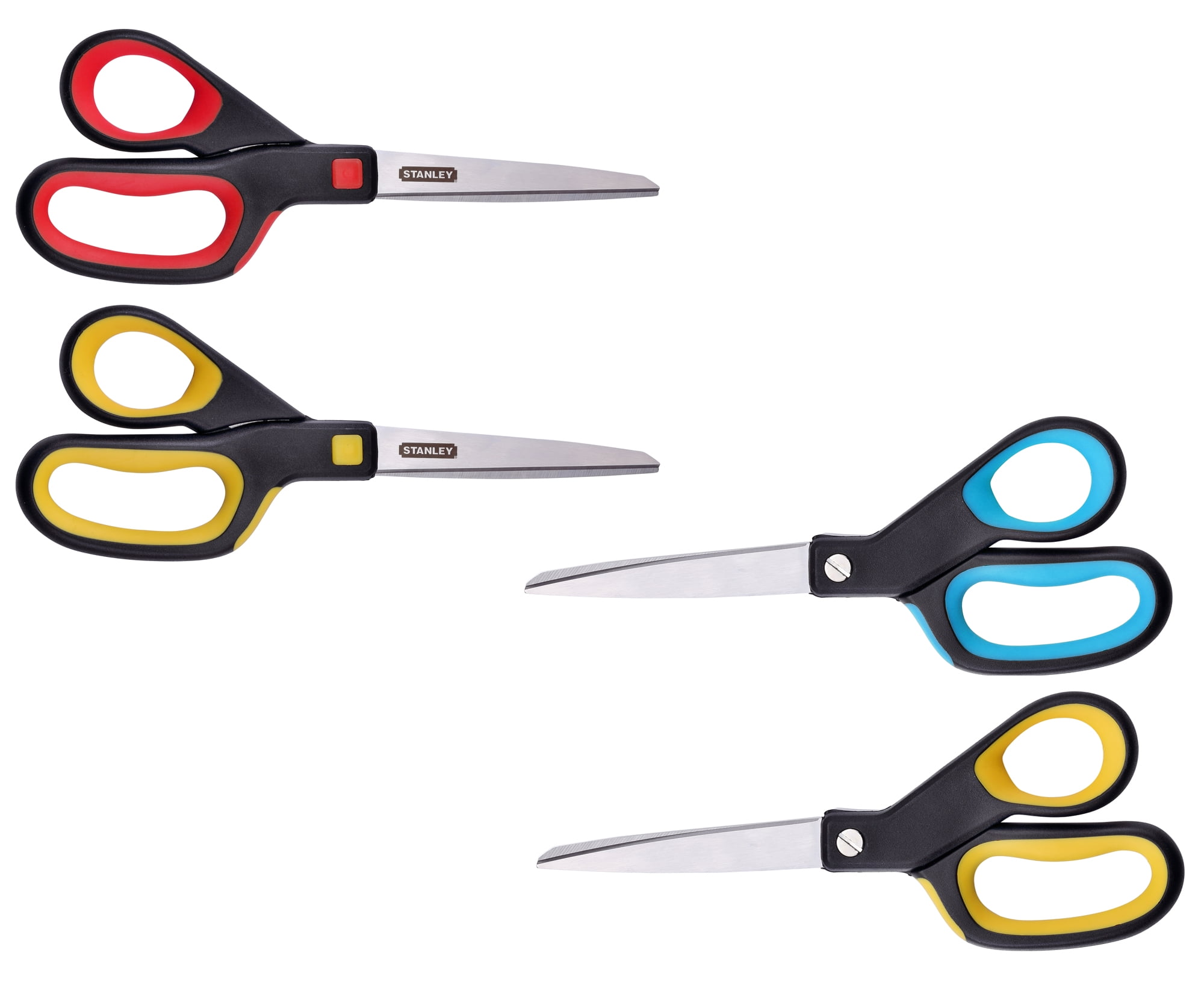 Stanley® 8 inch All Purpose Ergonomic Scissors, 2 Pack, Assorted Colors