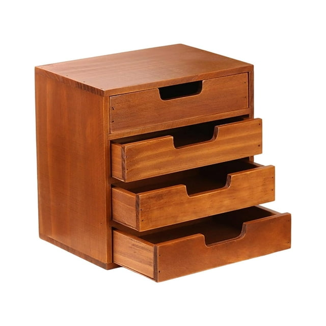 Cajón Organizador de Escritorio, Material de Oficina, Armario Organizador, Caja de Almacenamiento de 4 Niveles para Maquillaje, Facturas Y Cartas.