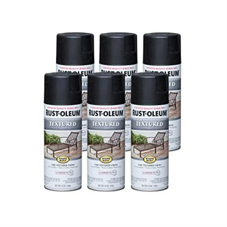 Rust-Oleum 7221830 Stops Rust Textured Spray Paint, Dark Pewter, 12-oz. - Quantity 6
