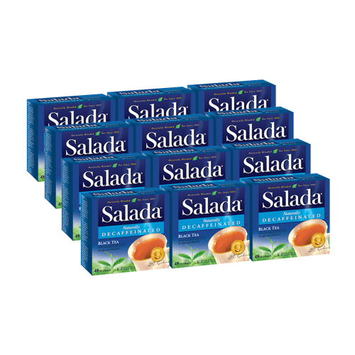 Salada Naturally Decaffeinated Black Tea 48ct 12 pack
