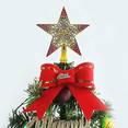 thumbnail image 5 of Adorno para Árbol de Navidad Brillar con Forma de Estrella Dorado y Rojo 1 Pieza, 5 of 5