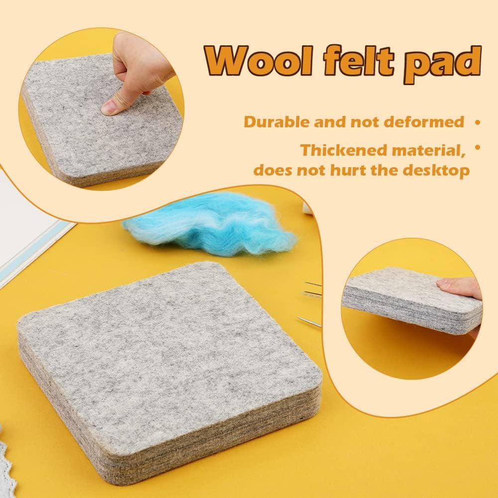 99 Pcs Needle Felting Kit, Wool Felting Needles 3 Sizes with Felting Pad for DIY Craft