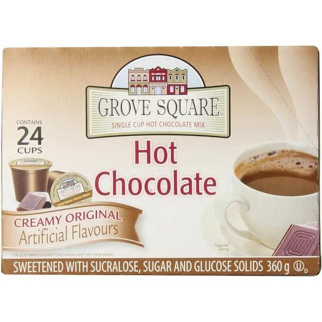 Grove Square Capsules de Chocolat Chaud Crémeux Original à Portion Individuelle, 96 Unités