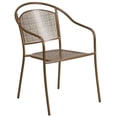 thumbnail image 2 of Bowery Hill Stackable Steel Round Back Patio Dining Side Chair in Gold, 2 of 12