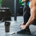 thumbnail image 7 of Leak-Proof Shaker Bottle with Shaker Balls - 400ml (12-OZ) ，Pack of 3- Ideal for Workout Supplements, Protein Powder - BPA Free - Portable Fitness Bottle for Fitness Enthusiasts and Athletes - Black, 7 of 7