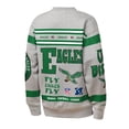 thumbnail image 3 of Youth Mitchell & Ness Gray Philadelphia Eagles Throwback All-Over Print Fleece Sweatshirt, 3 of 3
