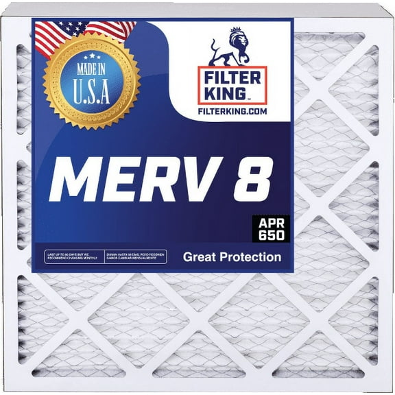 Filter King 19.5x23.5x1a Air Filter | 2-PACK | MERV 8 HVAC Pleated A/C Furnace Filters | MADE IN USA | Actual Size: 19.5 x 23.5 x .75"
