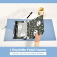 thumbnail image 5 of Cute Panda Face and Leaf 2 Pack Pencil Pouch for 3 Ring Binder Smooth Zipper Folders with Pockets Clear Window Pencil Case, 5 of 6