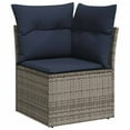thumbnail image 5 of vidaXL 9 Piece Patio Sofa Set with Cushions Gray Poly Rattan, 5 of 6