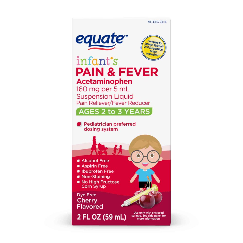 Equate Infants' Pain & Fever, Acetaminophen 160 mg per 5 mL, Suspension