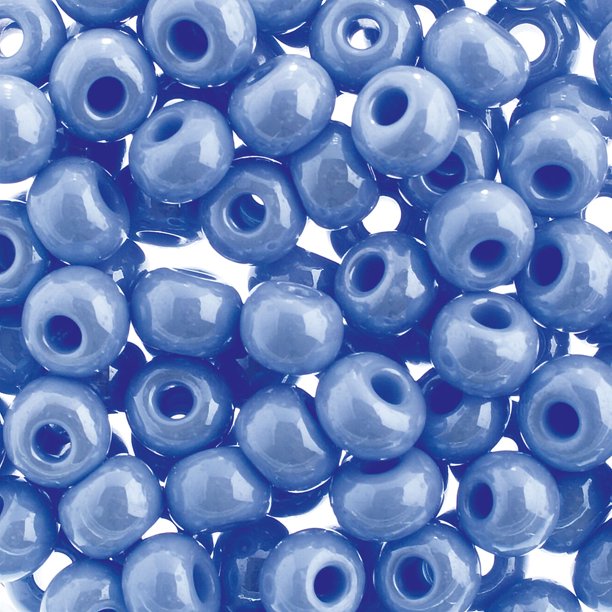 John Bead Czech Seed Bead 32/0 Op Powder Blue Lstr