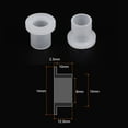 thumbnail image 2 of Uxcell 8mmx10mmx12.5mm Flanged Sleeve Bearings Nylon Bushings, White 4 Pack, 2 of 5
