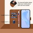 thumbnail image 3 of Wallet Case Compatible for Google Pixel 6 Pro, PU Leather Magnetic Closure Protective Flip Folio Case with 3 Card Holder and Wrist Strap Cover Women Men,Brown,For Google Pixel 6 Pro, 3 of 7