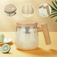 thumbnail image 4 of Vaso mezclador eléctrico de alta velocidad, vaso de café de viaje de vidrio impermeable con agitación automática, vaso mezclador eléctrico de alta velocidad con varilla agitadora desmontable para, 4 of 7