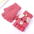 thumbnail image 2 of Guantes de perro de dibujos animados lindos para niños Guantes sin dedos convertibles cálidos de invierno con cubierta de manopla Sincero Hogar, 2 of 4