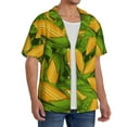 thumbnail image 2 of Rateoe Fresh Corn 1 Pattern Men's Short Sleeve Classic Shirt, Casual Short-Sleeved Shirt, Lightweight Summer Shirt, Cuban Collar Shirt,Button-Front Shirt-Medium, 2 of 5