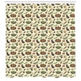 thumbnail image 3 of Ambesonne Vegetable Art Shower Curtain, Vegan Mushrooms, 69"Wx84"L, Multicolor, 3 of 3