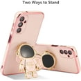 thumbnail image 3 of for Samsung Galaxy A14 5G Case Cute 6D Astronaut Case with Stand Function Luxury Plating Case Cover Slim Fit Soft TPU Shockproof Bumper Protective Electroplated Case for Girls Boys,Pink, 3 of 12