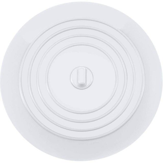Tapón de silicona para bañera de 6 pulgadas para cocinas, baños y lavanderías, blanco