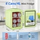 thumbnail image 2 of Minirefrigerador YASHE de 4 litros y 6 latas, termoeléctrico, color verde cálido, 2 of 7