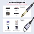 thumbnail image 2 of Adaptador de cable estéreo de audio USB C a 6,35 mm 1/4 TRS MOSWAG de 5 m, 2 of 6
