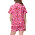 thumbnail image 3 of Strawberry Pattern Kids Boys and Girls Pattern Printed Short Sleeve Button Down Pajamas Shorts Set Sleepwear Outfits Size 2-3 Years, 3 of 3