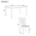thumbnail image 4 of 7-Piece Dining Table Set for 6 with Upholstered Chairs, Wood Dining Table Set with Shaped Legs for Kitchen & Dining Room (Gray+White), 4 of 5