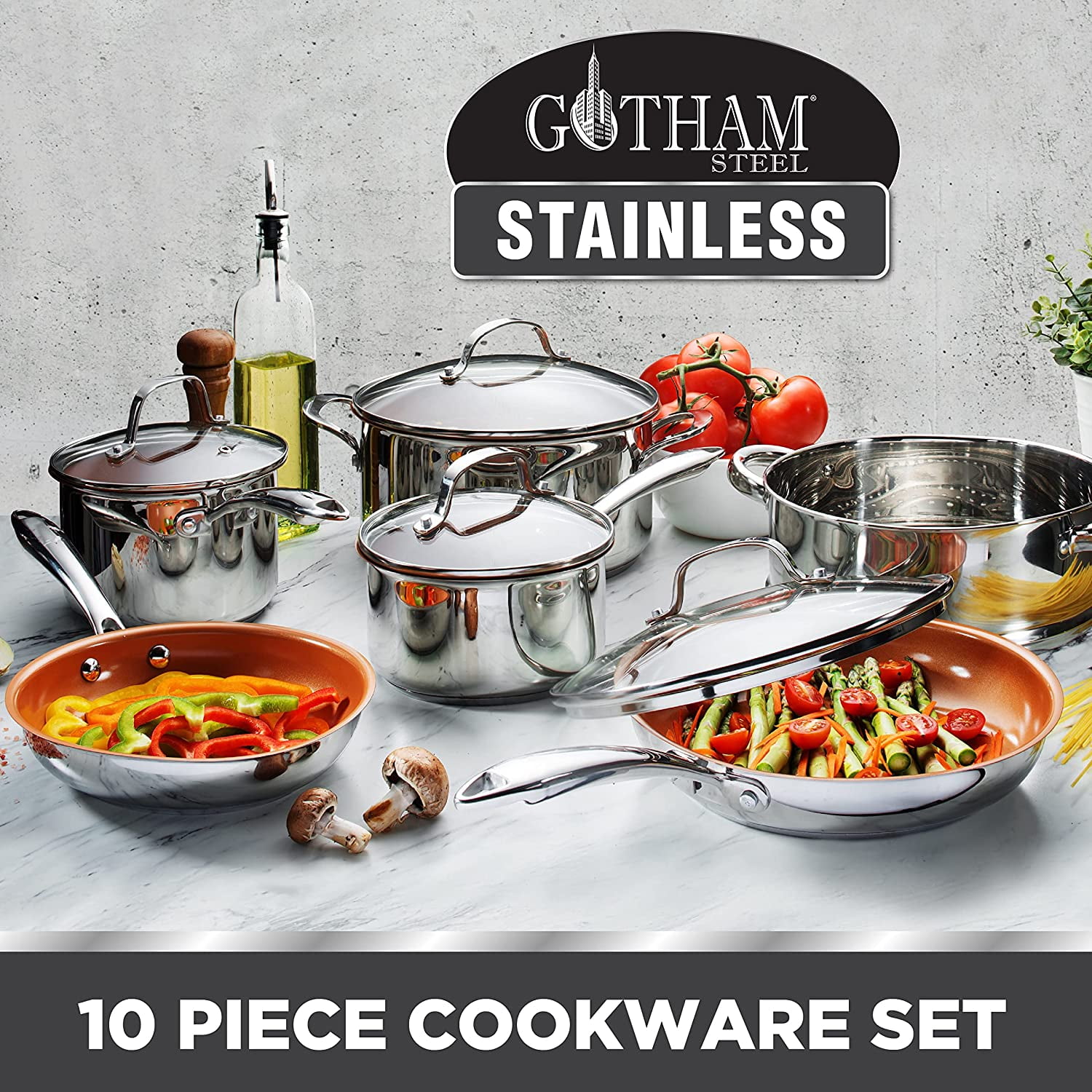 GOTHAM STEEL 鍋・フライパンセット 10点 faa0eaa2-7c83-409d-8d54-