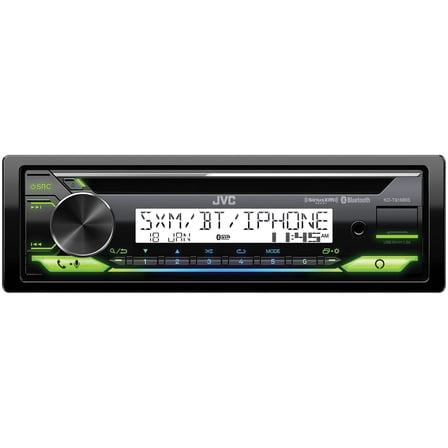 JVC KD-T91MBS Single-DIN In-Dash Powersports/Marine AM/FM/CD Receiver with Bluetooth, Amazon Alexa, and SiriusXM Ready