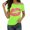 Green, variant on Women's Off Shoulder Top Casual Party Printed Short Sleeve Stretchy Knit Fashion Lip Print One Shoulder Tops, Green XL