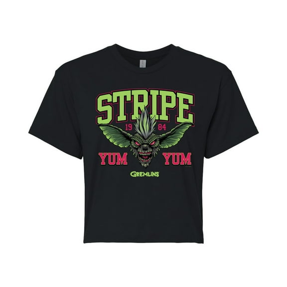 Gremlins - Sporty Athletic Stripe - Juniors Cropped Tee