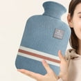 thumbnail image 6 of Yirtree Hot Water Bottle with Knitted Cloth Cover - 1000ml/2000ml Classic Hot Water Bag for Pain Relief, Neck and Shoulders, Feet Warmer, Menstrual Cramps, Hot and Cold Therapy, 6 of 8