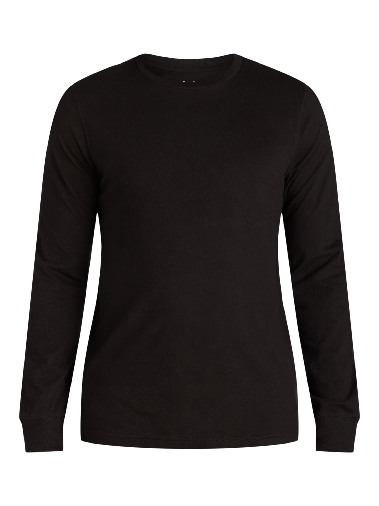 (3 pack) George Men's & Big Men's Cotton Crewneck T-Shirt with Long Sleeves, Size XS-3XL