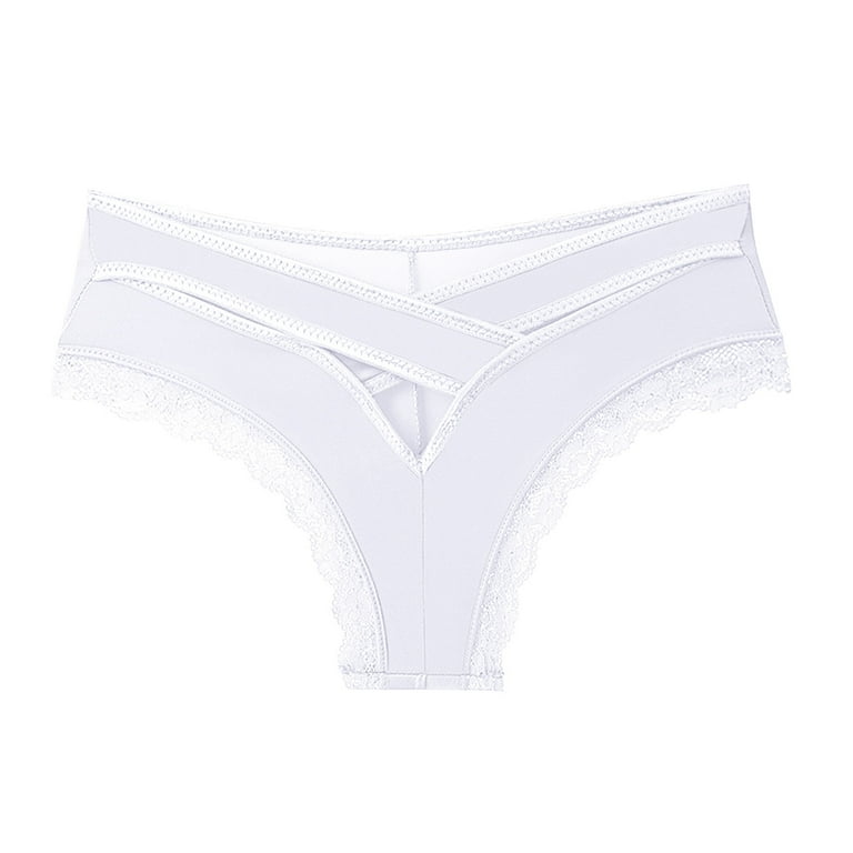 Zuwimk Panties For Women ,Fits Everybody Incredibly Stretchy Thongs Soft  Buttery Fabric Invisible Panties White,S