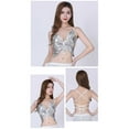 thumbnail image 4 of Ahuyic Womens Sports Bra,Summer Plus Size Bra,Womens Solid Color Sequin Strap Adjustment Chest Cushion Dance Costume Bras,Silver,Free Size, 4 of 4