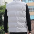 thumbnail image 5 of TKKCS Mens Stand Collar Puffer Vest Jacket- Sleeveless Winter Warm Full Zip Quilted Padded Waistcoat with Zipper Pockets Gray Size L, 5 of 6