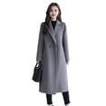 thumbnail image 2 of BAETEUY Women Jacket Turn-down Collar Pockets Double-breasted Overcoat, 2 of 8