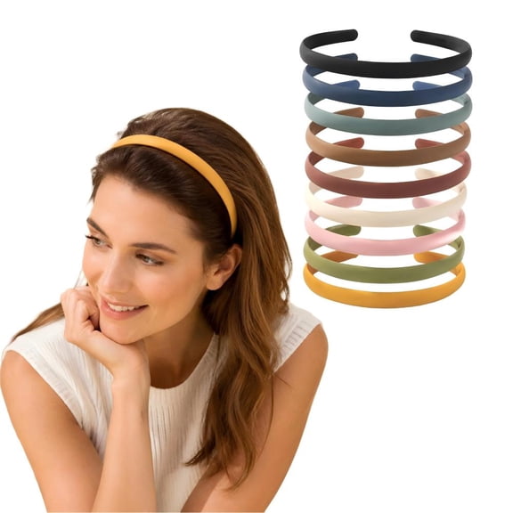 12 pcs Plastic Hair Bands with Teeth, Thin Comb Headbands for Women Girls Teens, Non Slip Tooth Hairband Head Bands Hair Accessories Diameter: 12mm