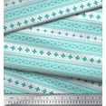 thumbnail image 3 of Soimoi Green Poly Georgette Fabric Aztec Geometric Printed Fabric 1 Yard 52 Inch Wide, 3 of 3