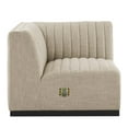 thumbnail image 2 of Modway Conjure Modern Channel Tufted Fabric Left Corner Chair in Beige, 2 of 4