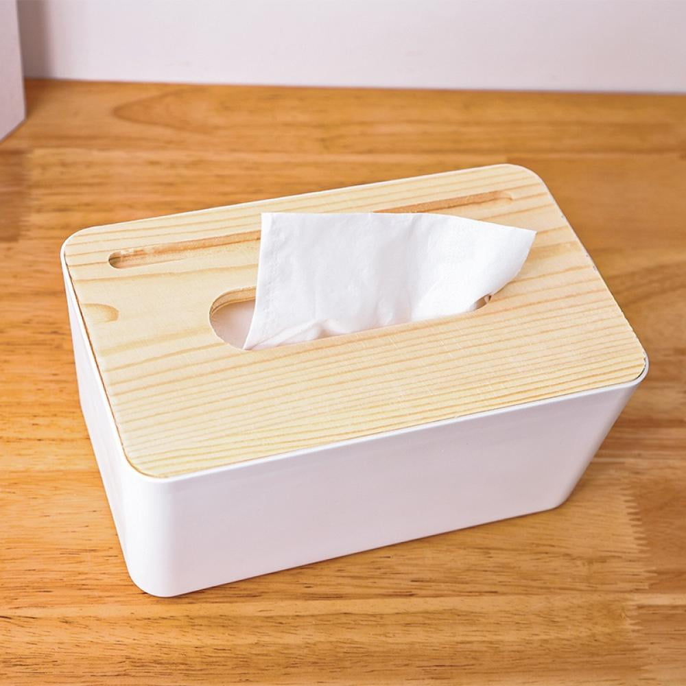  Fealkira Oak Cap Tissue Box Cover Toilet Paper Holder Dispenser  for Your Home, Bathroom and Office (Round) : Home & Kitchen