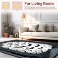 thumbnail image 2 of Flatwoven High Traffic Area Rug, Elegant Dark Aesthetic, Non Slip, Stain Resistant, Washable Area Rugs for Living Room, Bedroom(Black, 4X6), 2 of 8