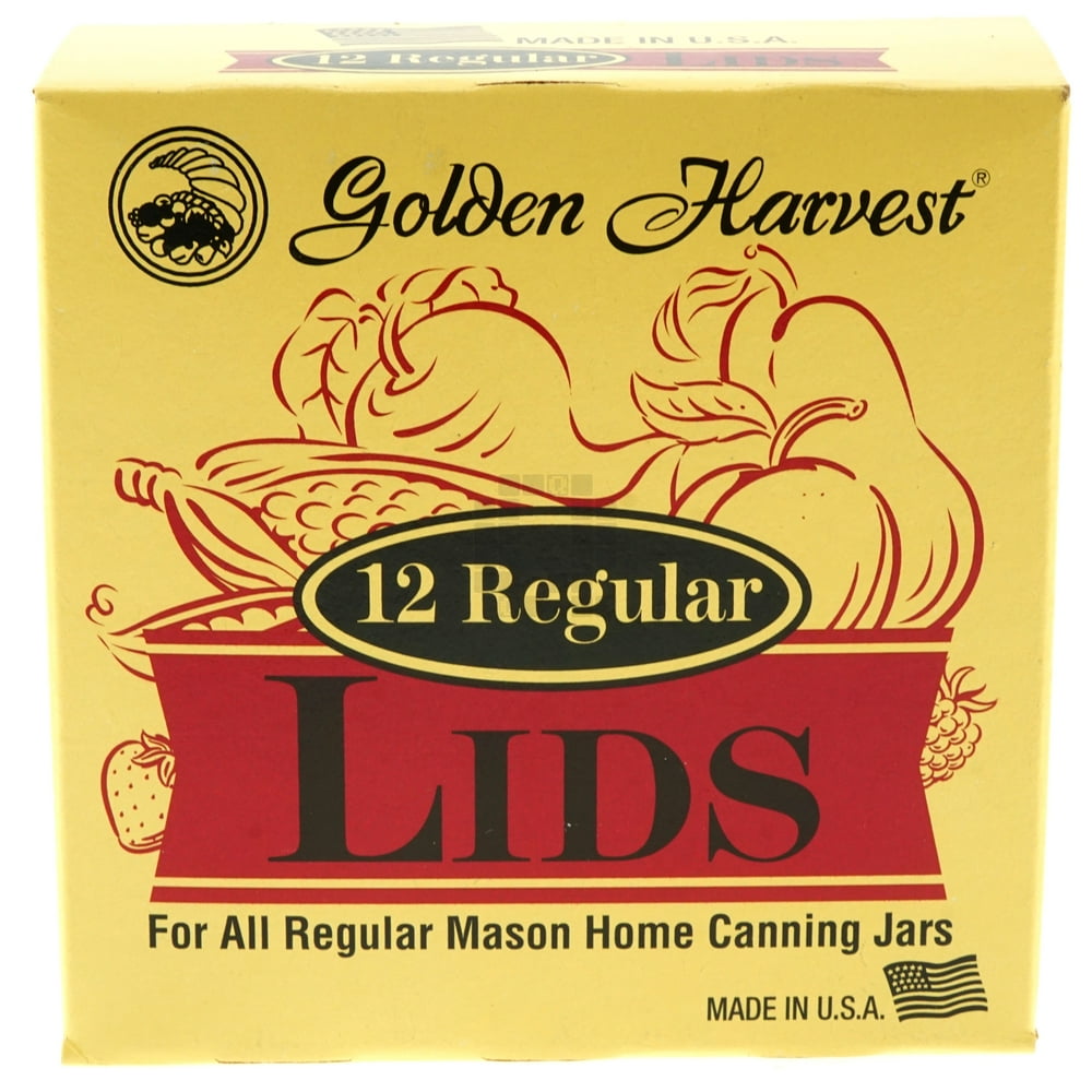 Golden Harvest Regular Canning Lids Pack Of 12